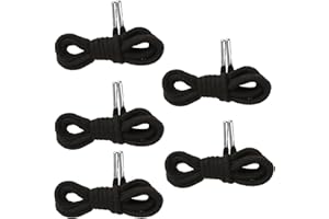 Qianyu 5 cordones de repuesto de 55 pulgadas, color negro, cordón de alta calidad para reemplazar tu ropa, pantalones cortos, chaquetas, abrigos, sudaderas con capucha