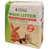 Croci Wood Litter, Lettiera vegetale per roditori a base di trucioli di abete, formato - 4Kg, naturale e compostabile super a
