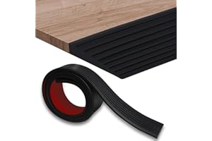 Storystore Threshold Ramps Self-Adhesive Rubber Threshold Ramp Wheelchair Ramp 5cm(W) x1m(L), 1cm Rise Rubber Ramps for Threshold Transition Strip Doorway Bathroom Wheelchair Scooter Stroller