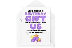 TONGUE IN PEACH Śmieszna kartka urodzinowa menedżera - karta szefa - urodziny szefa - kto potrzebuje prezentu urodzinowego - kartka od pracowników - karty biurowe - CBH1697