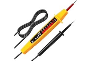 TOALUEA Probador de Tensión Bipolar 6-380V AC/DC, Comprobador Tension Robusto 8 In 1, Tester Electrico con Pantalla LED, Detector de Voltaje Ergonómico Alta Precisión para Inspección y Mantenimiento