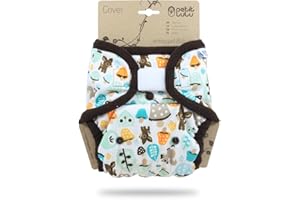 ‎PETIT LULU Petit Lulu Größe 2 PUL Überhose (5-16 kg) | Klett | One Size Windelüberhose | Baby Windelhose | Waschbar & Wasserdicht | Stoffwindeln | Hergestellt in EU