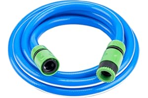MEKSULAR Water Hose Food Grade, 5 Meters, with Hose Connector Set, for Drinking Water, Caravan, Campervans and Motorhome, 12mm ID (1/2 Inches) x 16mm OD