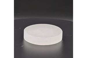 Heimtex Selenite Charging Round Disc Crystal Charging Plate Selenite Slice Charging Plate Charge Crystals (7 cm)