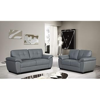 Wedosofas Brisbane 3 2 Sofa Set Premium Bonded Leather In Black