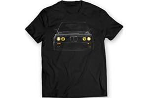 E30 Yellow Headlights on T-Shirt Bimmer 100% Cotton