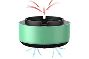 SENERMTER Cendrier intelligent purificateur d'air, cendrier anti odeur interieur maison purificateur, filtre pour cendrier anti odeur, filtre cendrier aspirateur de fumée, cendrier absorbeur de fumée