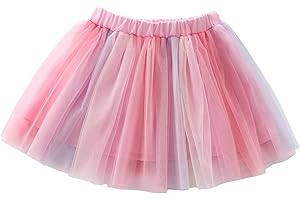 PAIDAXING Tütü Rock Mädchen Tüllrock Ballett Röcke Tutu Einfarbig Ballettrock Prinzessin Minirock für Party Kostüm Classic 2-11 Jahre Tanzbekleidung