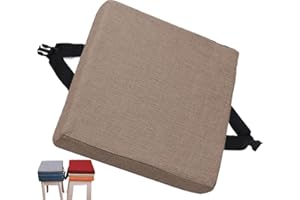 UYEOCO Cuscino per sedia Ufficio con fibbia antiscivolo, 25/28/40/35/30/45/50/55cm, 3/5/8 Spessori, Cuscini di Seduta da pranzo per sedie da Cucina, sgabelli giardino, interni, casa(Color 5,30x30x5cm)