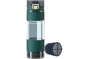 GOSOIT GOSOI Filtro Botella de Agua Botella de Agua al aire libre con filtro purificador de agua Botella de Filtración de Agua Supervivencia Emergencia Senderismo Viajes Camping Backpacking17OZ