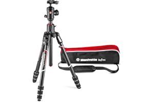 Manfrotto MKBFRC4GTXP-BH Befree - Trípode GT XPRO (rótula central 496, sistema de bloqueo M, columna 90 de grados, zapata 200PL-PRO para DSLR y CSC con objetivo largo, macro, fibra de carbono)