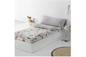 COTTON ARTean Saco nordico SIN Relleno SALBURUA II Cama 90 x 190. Saco Unido a la Bajera con Cremallera.