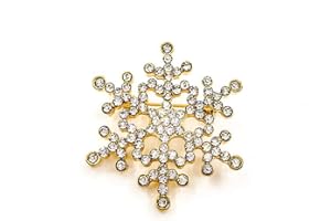 PPX Crystal Winter Snowflake Flower Clear Rhinestone Elegante Natale Corpetto Spilla Pin Matrimonio Elegante