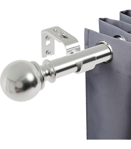 Bastone Tenda Estensibile GD LOVES - Ferro Antichizzato Shabby Chic | 120-210 Cm Con Anelli Scorritenda | Bianco - Foto 3