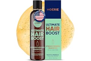 ‎MOERIE MOÉRIE Haarwuchsfördernde Mineralshampoo für längeres, dickeres und volleres Haar – vegane Haarprodukte, parabenfreie Haarprodukte, alle Haartypen, kehren Haarausfall um, 251 ml, Lotion (Shampoo)