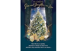 Regal Publishing Christmas Card To a Special Son & Daughter In Law Window tree - 9 x 6 inches