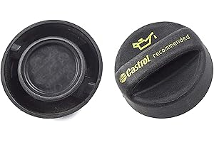 MKAREPART Bouchon de remplissage d'huile moteur de rechange 9675477380, 1180S5, AV6Q6766AA Noir