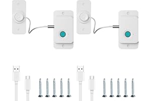 L.STARRYISLAND Kühlschrank Schloss mit Fingerabdruck, Schranksicherung Baby, Kindersicherung Ohne Bohren, Fenstersicherung Kinder, USB-Laden, Geeignet füR Haus und BüRo (Weiß, 2 Stück)