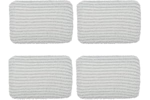 BETTAWELL 4 Lot de Lingettes en Microfibre Compatibles avec ROWENTA Aspirateurs Balais Vapeur STEAM POWER et NETTOYEUR VAPEUR AVEC FIL STEAM POWER ALL FLOORS, ZR006501, Blanc