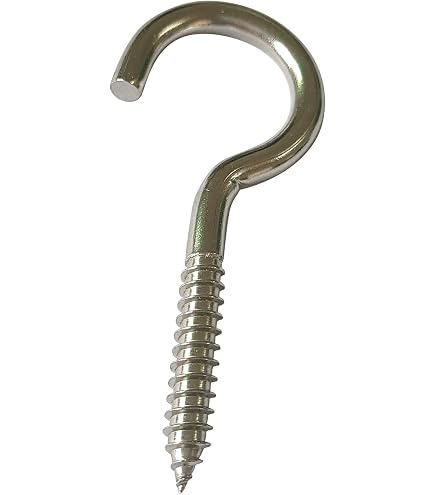 Merriway 60mm Steel Screw-in Ceiling Hooks – Pack Of 20, Zinc Plated, General Purpose Hooks - View #5