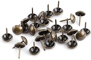 YOSOO HEALTH GEAR Tachuelas de tapicería de 100 Piezas, Clavos de tapicería, Clavos de Bronce para Muebles, Clavos Decorativos, Clavos, alfileres de Pulgar para sofá, sillón Cama(11 * 17 mm)