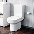 Nes Home Modern Rimless Close Coupled Toilet and Cistern Soft Close Seat WC