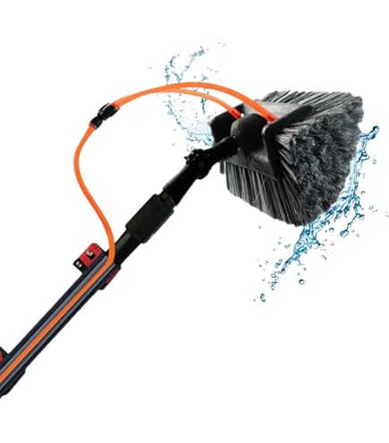 Wasserzufuhrstange 15 M - Teleskopstange Mit Bürste Für Fenster & Solarpanels