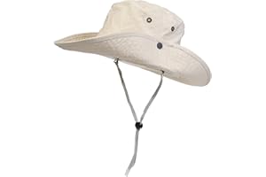 NiceYnn Bucket Foldable Garden Outdoor Safari Hat UPF 50 Wide Brim Summer UV Protection Sun Hats Fishing Walking Hiking Boonie Cap for Men Chin Strap