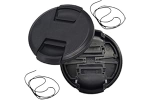 Tapa de lente de 82 mm para Sony FE 24-70 mm f/2.8 GM, FE 16-35 mm f/2.8 GM Sony Alpha A7R IV A7R III, Fire Rock Center Pinch Cap para Nikkor 24-70 mm f/2.8 lente -2 paquetes