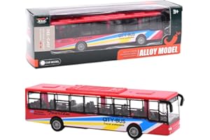 ZYZYZK OCDSLYGB Autobus Voiture Jouet,Modèle de Bus de Jouets, 15 cm Alliage à Tirer Collection, Moulé de Véhicules Jouets Miniatures,Jouet pour Enfants, Jouet Bus en Métal,pour Enfants à Partir de 3 Ans