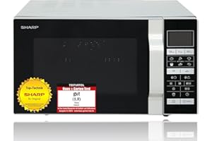 Sharp R-860S Micro-ondes Combiné 25 litres à plateau fixe - Argent