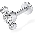 thumbnail image 2 of Tragus Piercing Jewelry 16g G23 Titanium Flat Back Stud Earrings 16g Hypoallergenic Cartilage Tragus Jewelry O 519621 2 of 14