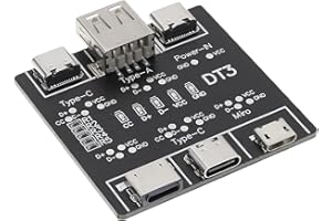 DUTTY Probador de Cable USB, Tablero de detección de Cable de Datos, probador de Cable de Datos USB - c, Micro - USB, Tablero de detección de Cable Micro - Mini Lightning