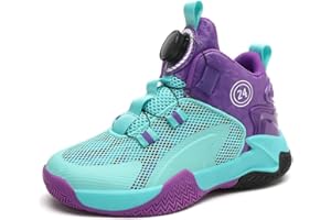 Hixingo Enfant Chaussure de Basketball, Garçon Sneakers Baskets Enfant Filles Mode Baskets de Basket-Bal Hautes pour Chaussures de Sport, pour Mixte Jeunes Homme Femme 31-40