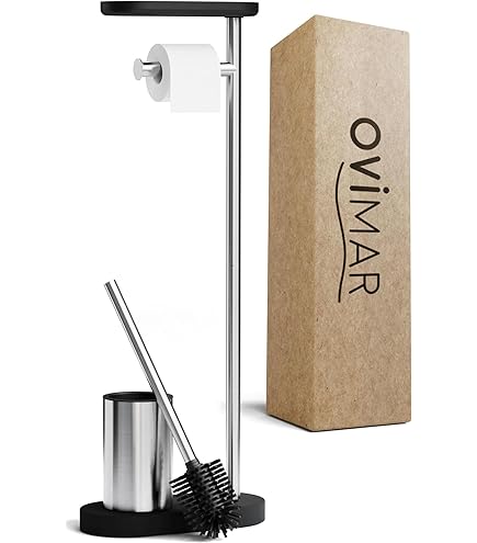 Wc Portatile Portarotolo Carta Igienica Con Ripiano - Acciaio Inox - Foto 12