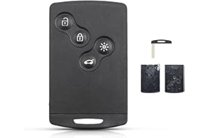AULESSE Carcasa de Repuesto Llave con Mando a Distancia de 4 Botones, Carcasa Tarjeta Llave del Coche para Renault Clio 4 /Megane 3 /Scenic 3 /Laguna 3 /Captur /Koleos etc.