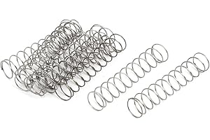 UXCELL sourcingmap Compression Spring,304 Stainless Steel,8mm OD,0.4mm Wire Size,40mm Free Length,Silver Tone,10Pcs