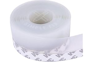 ‎SIMPLE FIX Simple Fix Zugluftstopper für Türen - 1000 cm x 4.5 cm - Türdichtung - Zugstopper Haustür und Fenster, Windstopper - Tür Dichtungsband Selbstklebend und Isolierend - Transparent
