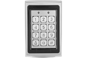 Alupre Controlador de Acceso, Teclado de Control de Acceso a la Puerta con Tarjeta RFID y Retroiluminación para Sistema de Control de Acceso a la Puerta de Seguridad