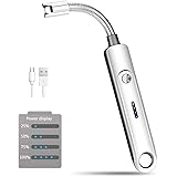 Eletorot Candle Lighter Rechargeable Arc Lighter Electric Lighter, Rechargeable Flameless Lighter,USB Windproof Flexible Ligh