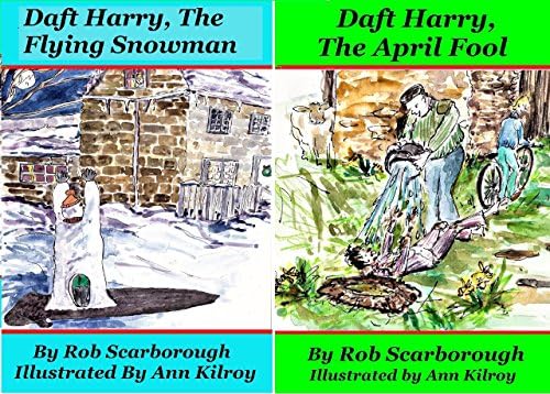 Daft Harry, The Flying Snowman..AND...The April Fool, signed first edition stories. In colour illustrated, bite sized, magazine style, suits age 8-12