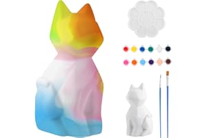 MXTIMWAN Kit Lampada Gatto 3D Set Pittura Giocattolo Bambini, Lavoretti Creativi per Bambini, Artigianato Pittorico Fai da te, Set di Artigianato Regalo di Compleanno per Ragazze 6-12 Anni