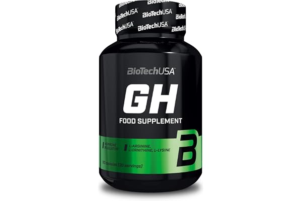 BioTechUSA GH | Régulateur Hormonal | avec Acides Aminés et Vitamine B6 | Augmente l'Hormone de Croissance | Construit du Muscle | Réduit la Graisse | 120 gélules