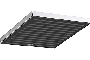 hansgrohe Pulsify E - wassersparende Kopfbrause (EcoSmart), eckige Duschbrause (260 mm), Regendusche mit 1 Strahlart für Wand- oder Deckenmontage, Brausekopf mit Antikalk-Funktion, Chrom, 24333000