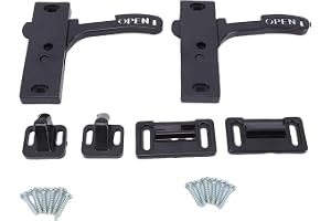 OVAQUIXI RV Screen Door Latch Handle Kit, Aluminum Replacement with Ergonomic Grip, Easy Installation for Travel Trailer and Motorhome Users