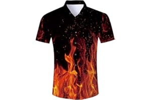 Goodstoworld Mens 3D Printed Casual Holiday Graphic Shirts Funky Summer Cool Short Sleeve Shirt, M-XL