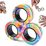 Yeefunjoy Anneaux magnétiques Fidget Toy, Idea ADHD Fidget Toys, Adult Fidget Magnets Ring Toys for Anxiety Relief Therapy, F