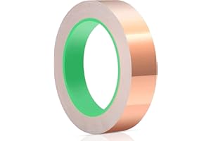 BINGGUNYO Feuille de Cuivre Bande, Ruban à Double Blindage Conducteur en Cuivre Auto-adhésif, pour Guitare et EMI Shielding, répulsifs Slug, Vitrail, Artisanat, réparation électrique (30mm*20M)