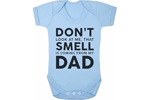 ART HUSTLE Don't Look at Me That Smell is Coming from My Dad Baby Boy Girl Unisex Short Sleeve Bodysuit
