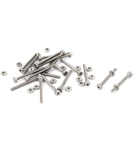20 Boulons Tête Hexagonale M6x16 Mm – Embase Dentelée, Zingué Jaune – Uxcell